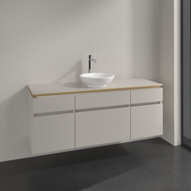 Тумба під раковину Villeroy & Boch Legato 140х55 см ДСП ніжно-сірий B58600VK