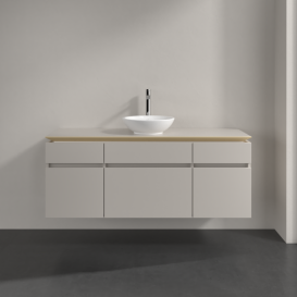 Тумба під раковину Villeroy & Boch Legato 140х55 см ДСП ніжно-сірий B58600VK