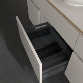 Тумба під раковину Villeroy & Boch Legato 140х55 см ДСП ніжно-сірий B58600VK