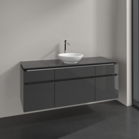 Тумба під раковину Villeroy & Boch Legato 140х55 см МДФ/ДСП глянсовий сірий B58600FP