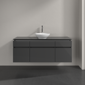 Тумба під раковину Villeroy & Boch Legato 140х55 см МДФ/ДСП глянсовий сірий B58600FP