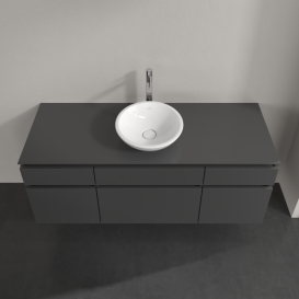 Тумба під раковину Villeroy & Boch Legato 140х55 см МДФ/ДСП глянсовий сірий B58600FP