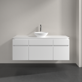 Тумба під раковину Villeroy & Boch Legato 140х55 см ДСП білий матовий B58600MS
