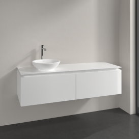 Тумба под раковину Villeroy & Boch Legato 140х38 см МДФ/ДСП белый глянцевый B58700DH