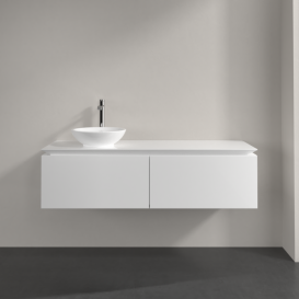 Тумба под раковину Villeroy & Boch Legato 140х38 см МДФ/ДСП белый глянцевый B58700DH