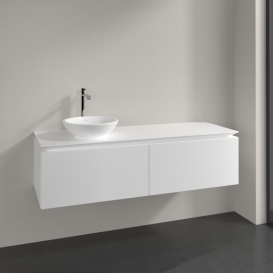 Тумба під раковину Villeroy & Boch Legato 140х38 см ДСП білий матовий B58700MS