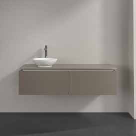 Тумба під раковину Villeroy & Boch Legato 140х38 см ДСП сірий трюфель B58700VG