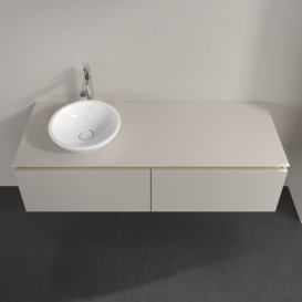 Тумба під раковину Villeroy & Boch Legato 140х38 см ДСП ніжно-сірий B58700VK