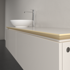 Тумба під раковину Villeroy & Boch Legato 140х38 см ДСП ніжно-сірий B58700VK