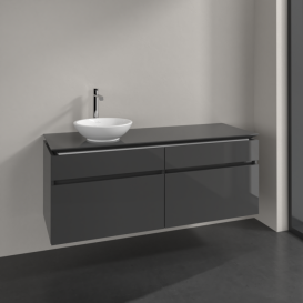 Тумба под раковину Villeroy & Boch Legato 140х55 см МДФ/ДСП глянцевый серый B58800FP
