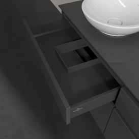 Тумба під раковину Villeroy & Boch Legato 140х55 см МДФ/ДСП глянсовий сірий B58800FP