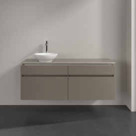 Тумба под раковину Villeroy & Boch Legato 140х55 см ДСП трюфель серый B58800VG