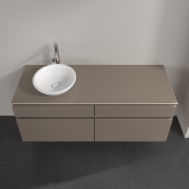 Тумба под раковину Villeroy & Boch Legato 140х55 см ДСП трюфель серый B58800VG