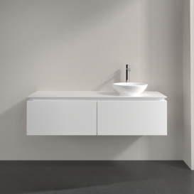 Тумба под раковину Villeroy & Boch Legato 140х38 см МДФ/ДСП белый глянцевый B58900DH