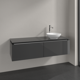 Тумба под раковину Villeroy & Boch Legato 140х38 см МДФ/ДСП глянцевый серый B58900FP