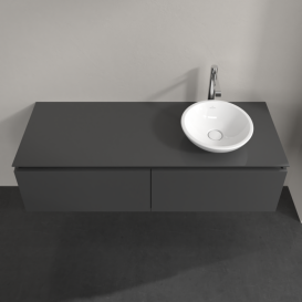 Тумба под раковину Villeroy & Boch Legato 140х38 см МДФ/ДСП глянцевый серый B58900FP