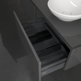 Тумба под раковину Villeroy & Boch Legato 140х38 см МДФ/ДСП глянцевый серый B58900FP