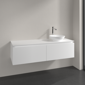 Тумба під раковину Villeroy & Boch Legato 140х38 см ДСП білий матовий B58900MS