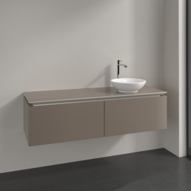 Тумба під раковину Villeroy & Boch Legato 140х38 см ДСП сірий трюфель B58900VG