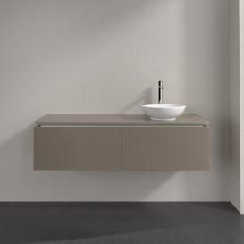 Тумба під раковину Villeroy & Boch Legato 140х38 см ДСП сірий трюфель B58900VG