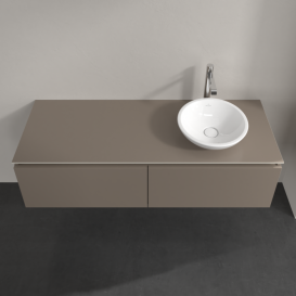 Тумба під раковину Villeroy & Boch Legato 140х38 см ДСП сірий трюфель B58900VG