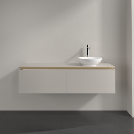 Тумба під раковину Villeroy & Boch Legato 140х38 см ДСП ніжно-сірий B58900VK