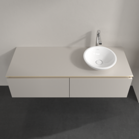 Тумба під раковину Villeroy & Boch Legato 140х38 см ДСП ніжно-сірий B58900VK