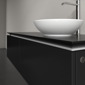 Тумба под раковину Villeroy & Boch Legato 140х38 см МДФ/ДСП черный матовый лак B58900PD