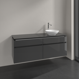 Тумба під раковину Villeroy & Boch Legato 140х55 см МДФ/ДСП глянсовий сірий B59000FP