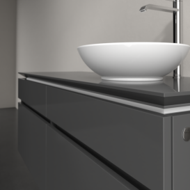 Тумба під раковину Villeroy & Boch Legato 140х55 см МДФ/ДСП глянсовий сірий B59000FP