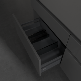 Тумба під раковину Villeroy & Boch Legato 140х55 см МДФ/ДСП глянсовий сірий B59000FP