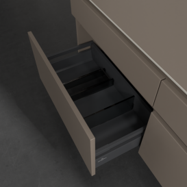 Тумба под раковину Villeroy & Boch Legato 140х55 см ДСП трюфель серый B59000VG