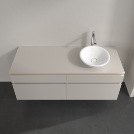 Тумба під раковину Villeroy & Boch Legato 140х55 см ДСП ніжно-сірий B59000VK