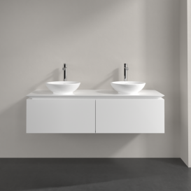 Тумба під раковину Villeroy & Boch Legato 140х38 см МДФ/ДСП білий глянсовий B59100DH