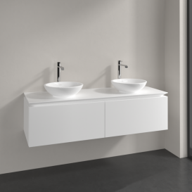 Тумба под раковину Villeroy & Boch Legato 140х38 см ДСП белый матовый B59100MS