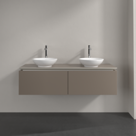 Тумба під раковину Villeroy & Boch Legato 140х38 см ДСП сірий трюфель B59100VG