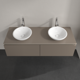Тумба під раковину Villeroy & Boch Legato 140х38 см ДСП сірий трюфель B59100VG