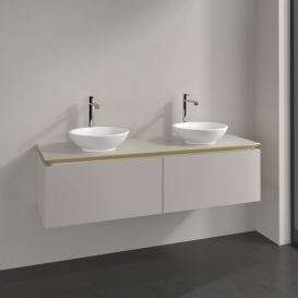 Тумба под раковину Villeroy & Boch Legato 140х38 см ДСП нежно-серый B59100VK