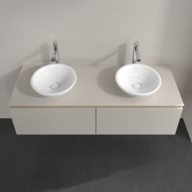 Тумба под раковину Villeroy & Boch Legato 140х38 см ДСП нежно-серый B59100VK