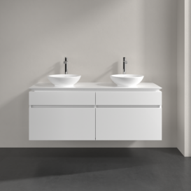 Тумба під раковину Villeroy & Boch Legato 140х55 см МДФ/ДСП білий глянсовий B59200DH