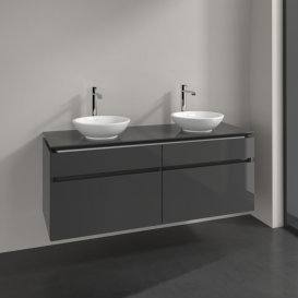 Тумба під раковину Villeroy & Boch Legato 140х55 см МДФ/ДСП глянсовий сірий B59200FP
