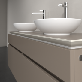 Тумба под раковину Villeroy & Boch Legato 140х55 см ДСП трюфель серый B59200VG
