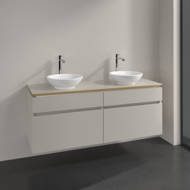 Тумба под раковину Villeroy & Boch Legato 140х55 см ДСП нежно-серый B59200VK