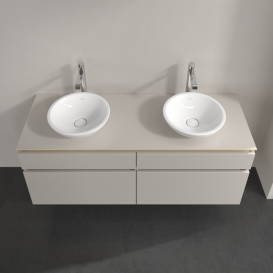 Тумба под раковину Villeroy & Boch Legato 140х55 см ДСП нежно-серый B59200VK