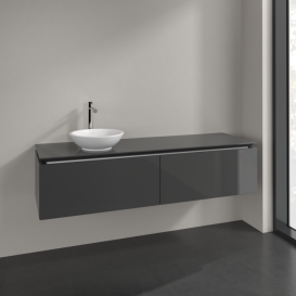 Тумба під раковину Villeroy & Boch Legato 160х38 см МДФ/ДСП глянсовий сірий B59500FP