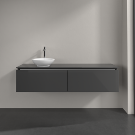 Тумба під раковину Villeroy & Boch Legato 160х38 см МДФ/ДСП глянсовий сірий B59500FP