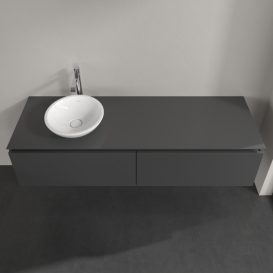 Тумба під раковину Villeroy & Boch Legato 160х38 см МДФ/ДСП глянсовий сірий B59500FP