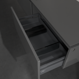 Тумба під раковину Villeroy & Boch Legato 160х38 см МДФ/ДСП глянсовий сірий B59500FP