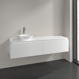 Тумба під раковину Villeroy & Boch Legato 160х38 см ДСП білий матовий B59500MS