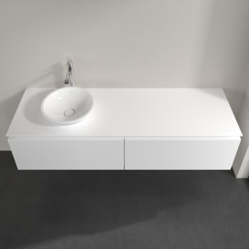 Тумба під раковину Villeroy & Boch Legato 160х38 см ДСП білий матовий B59500MS